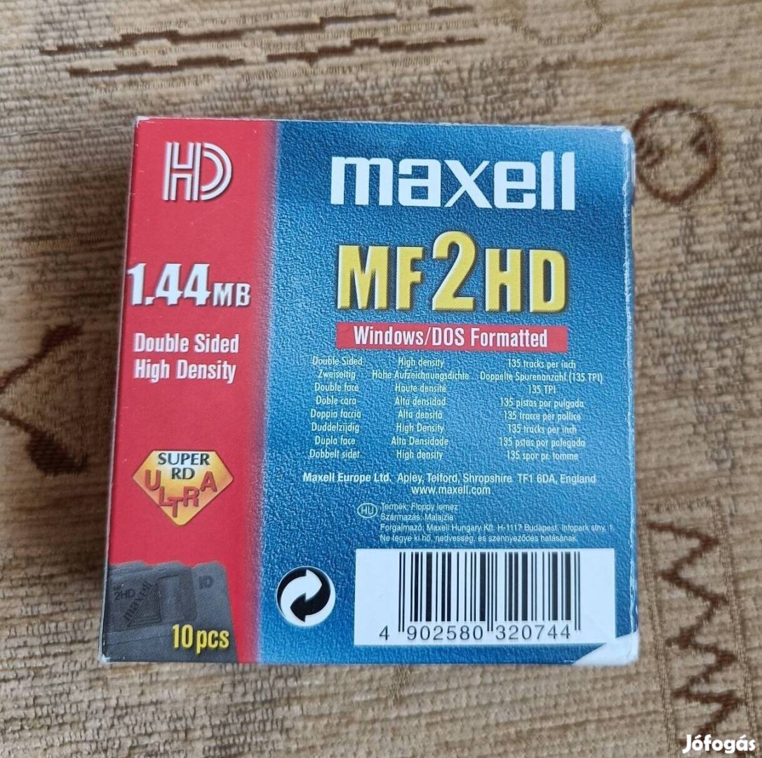 Maxell floppy lemez 1.44 Mb 7 db.