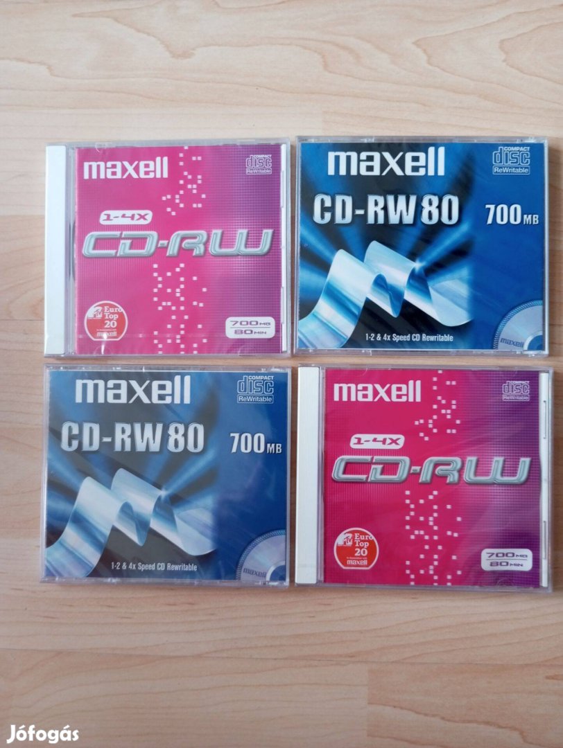 Maxell írható CD 4db 1500 Ft összesen. Bp 21