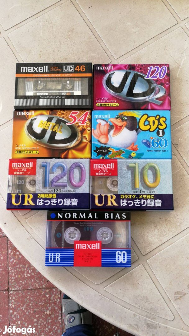 Maxell kazetták Japán belpiacosak, UR-60 kivételével!