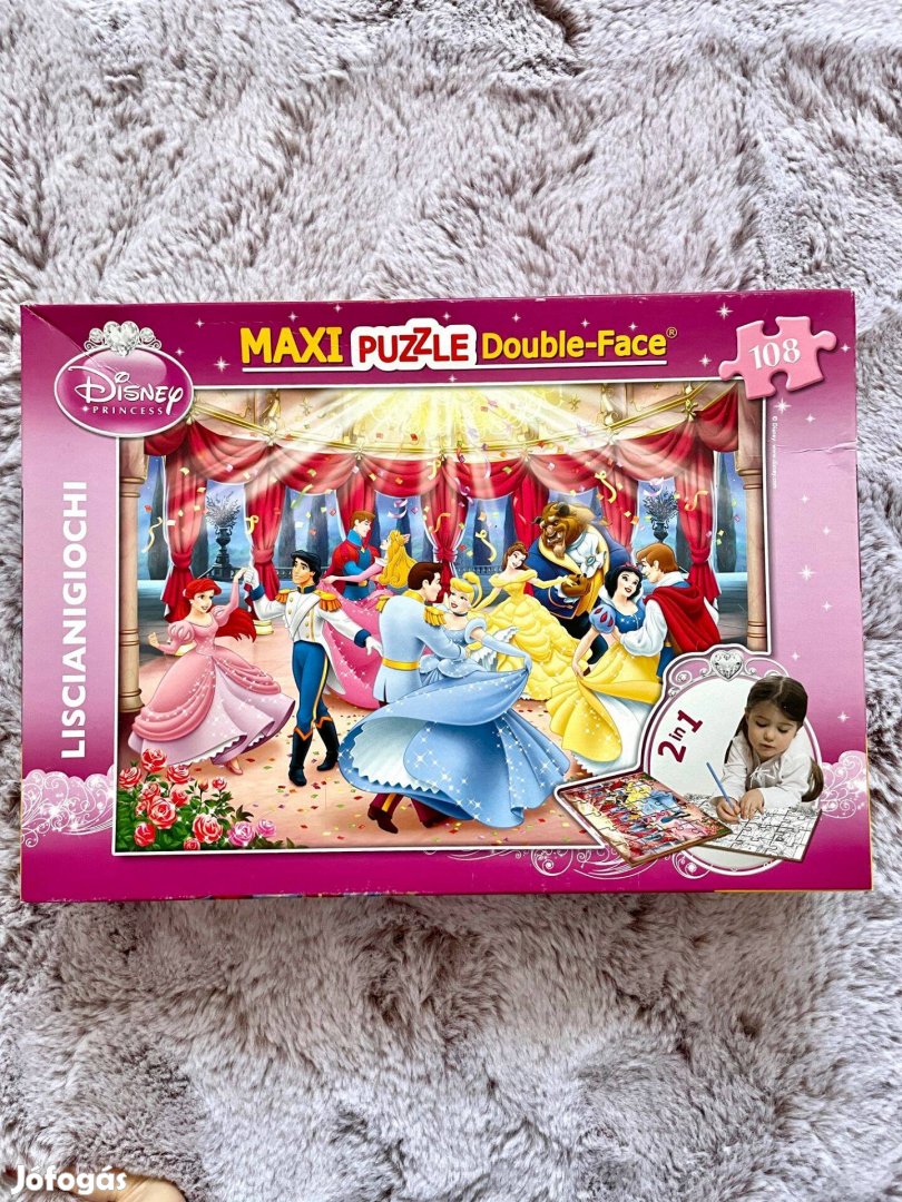 Maxi puzzle 108 db-os, hátoldala színezhető