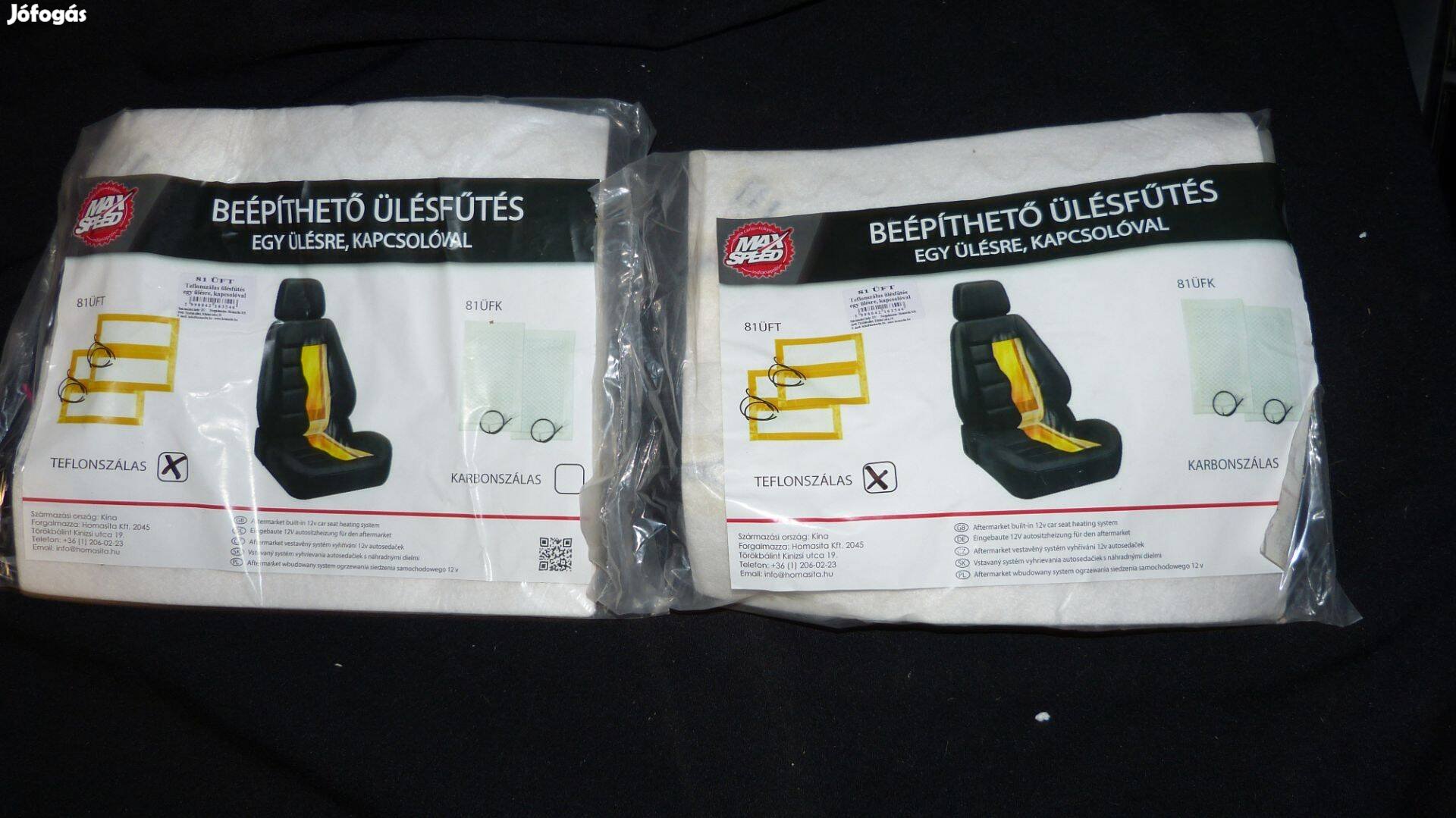 Maxspeed teflonszálas beépíthető autó ülésfűtés, 2 szet