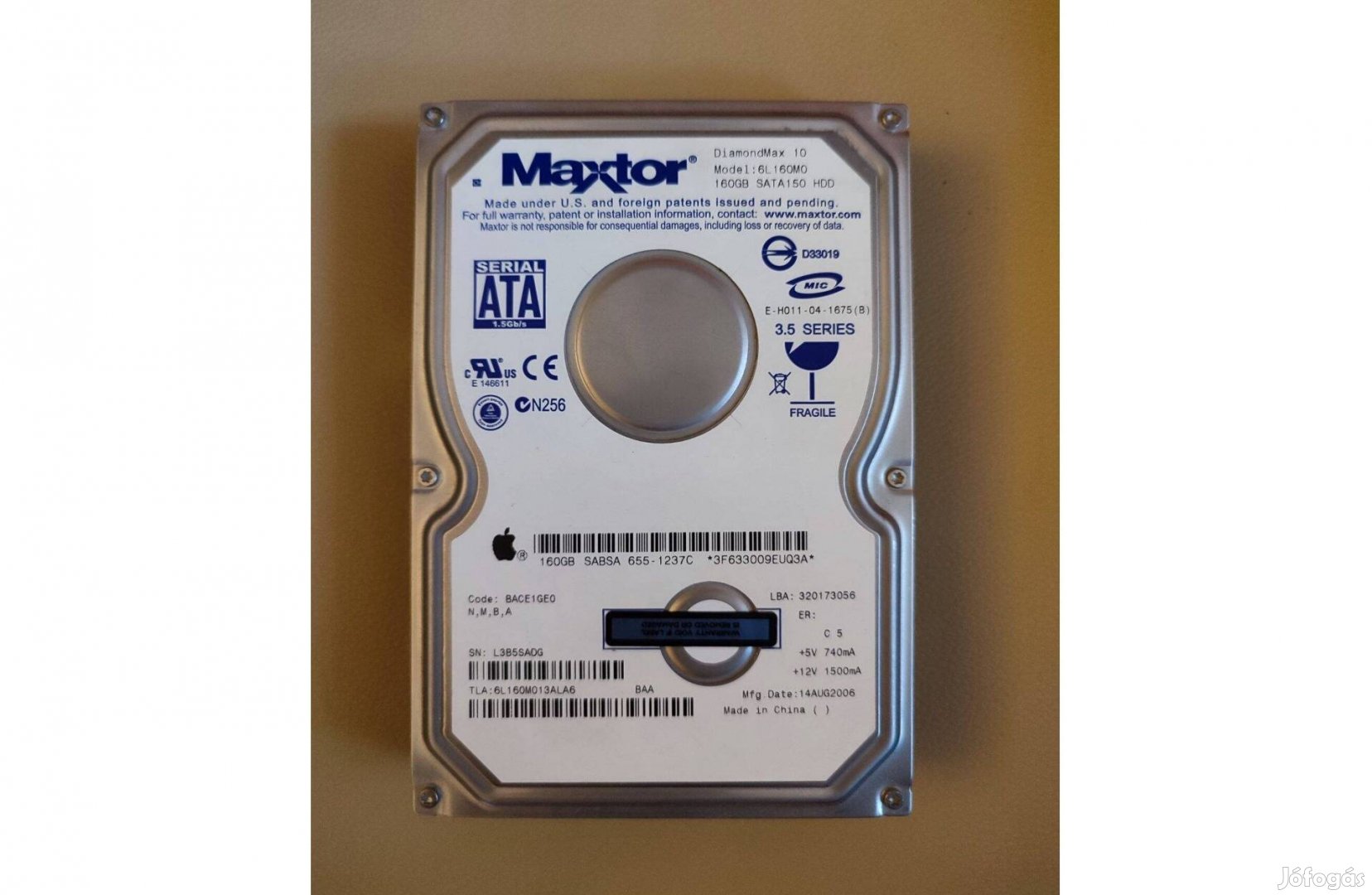 Maxtor 160 GB SATA HDD