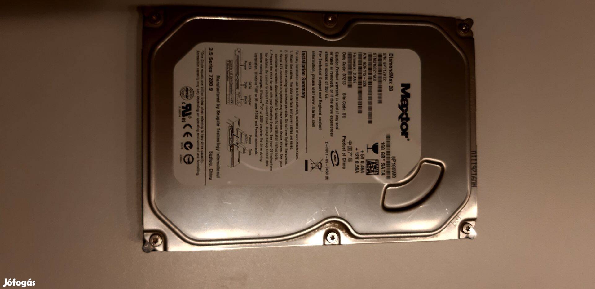 Maxtor Diamondmax 20 160 GB SATA winchester