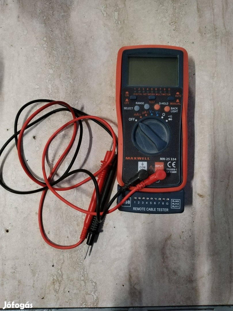 Maxwell Digitális Multiméter kábelteszter