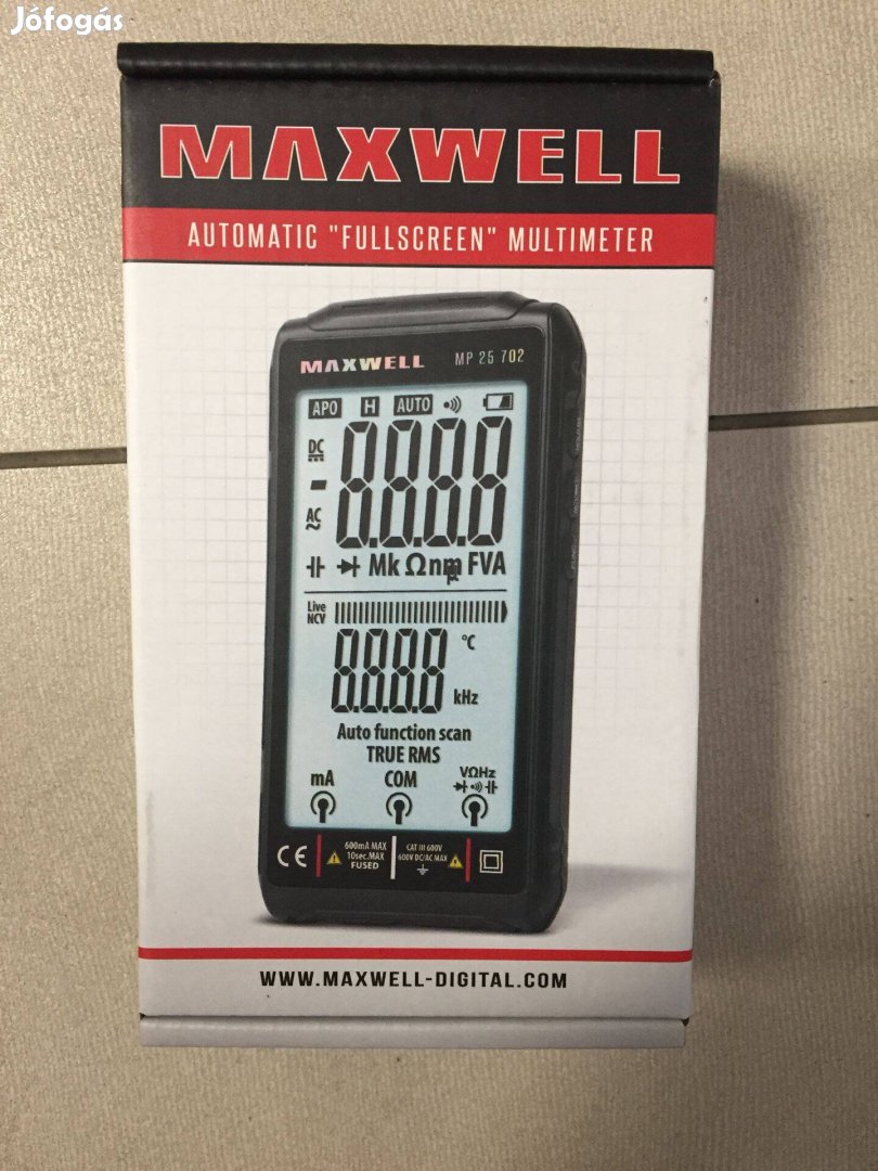Maxwell MP 25702 Automata "Fullscreen" multiméter 4 digites 4,2" akku