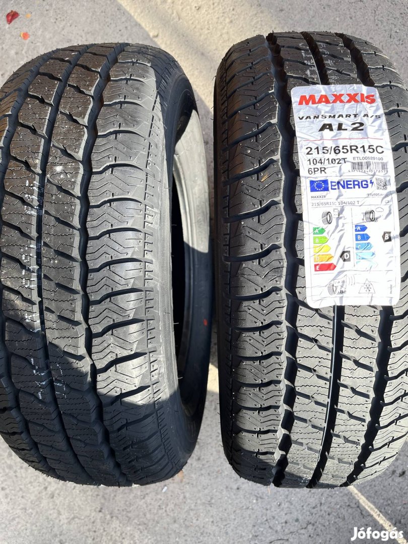 Maxxis AL2 215/65r15c 2db új négyévszakos gumi eladó 