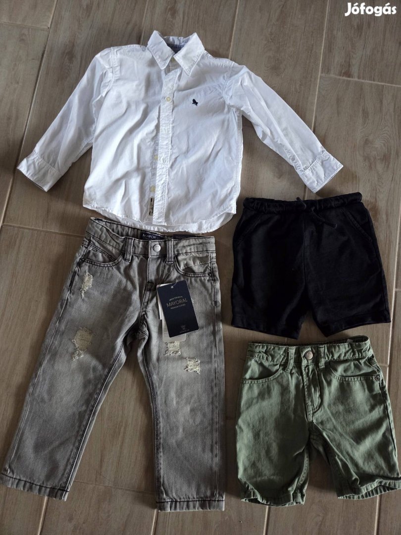Mayoral 92-es új nadrág 98-as fehér ing