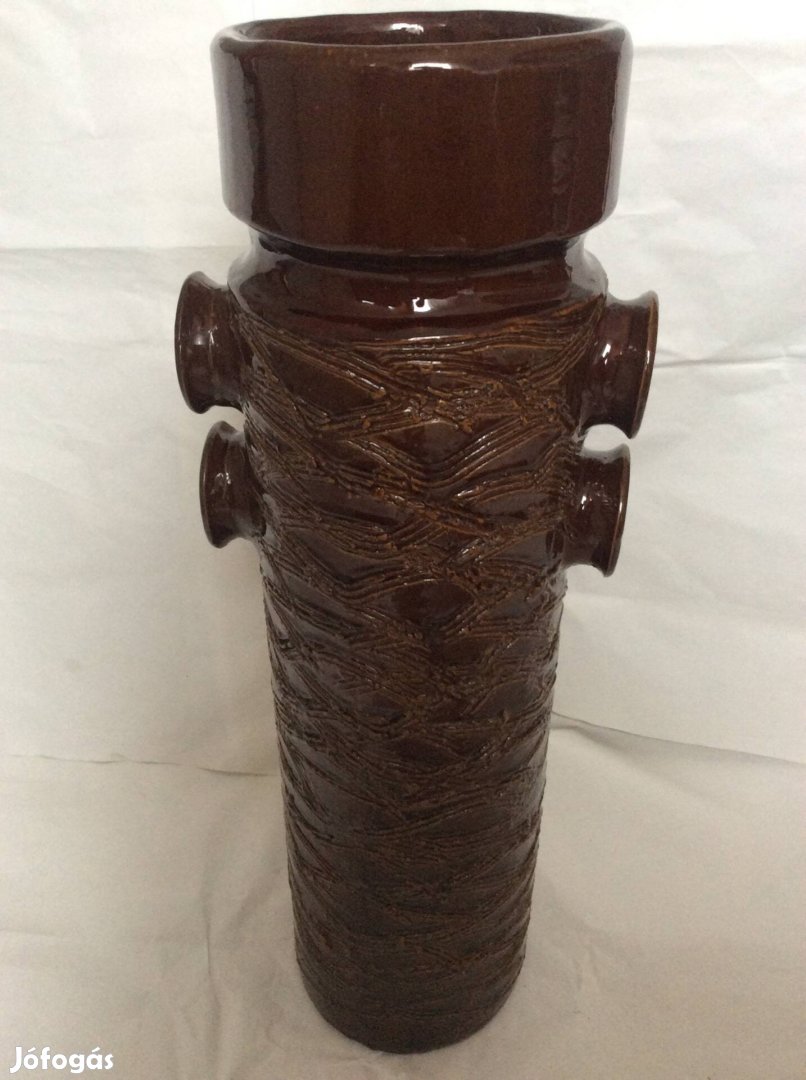 Mázas kerámia kaspó, virágtartó