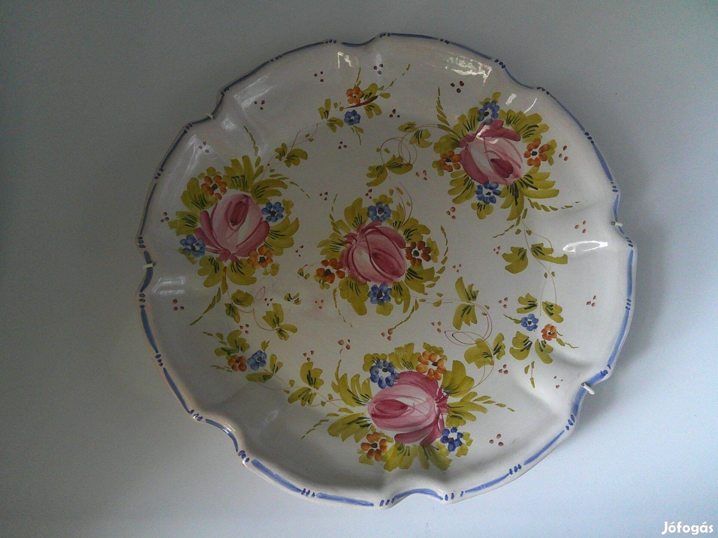 Mázas kerámia tál, falitányér eladó