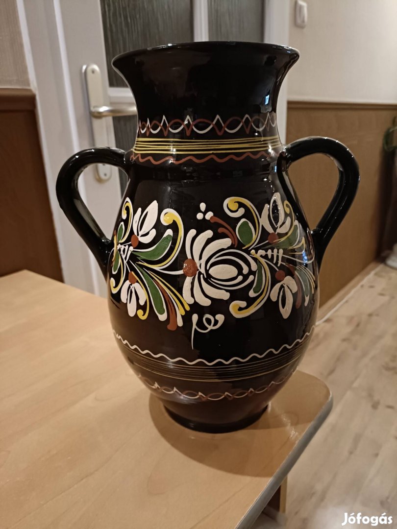 Mázas kerámia váza