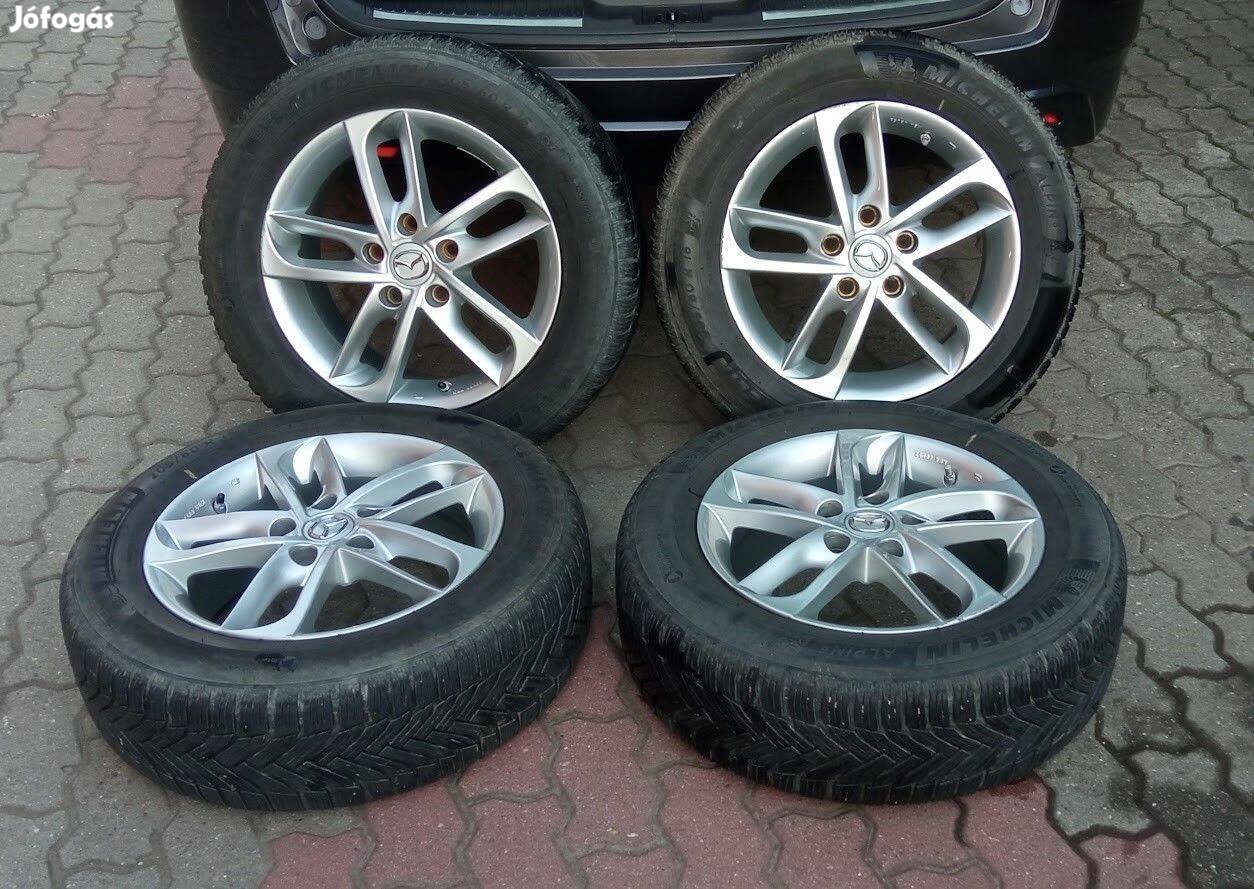 Mazda 16" felni 6,5x16 alufelni Michelin téli gumikkal 205/60R16