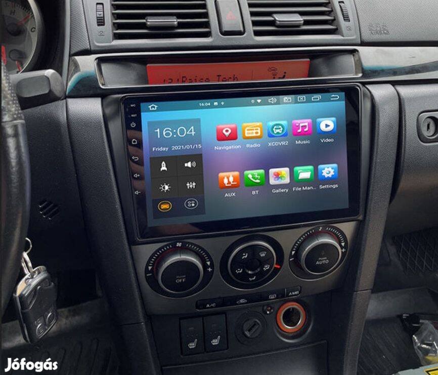 Mazda 3 2003- 2010 Multimédia Android GPS Rádió Tolatókamerával