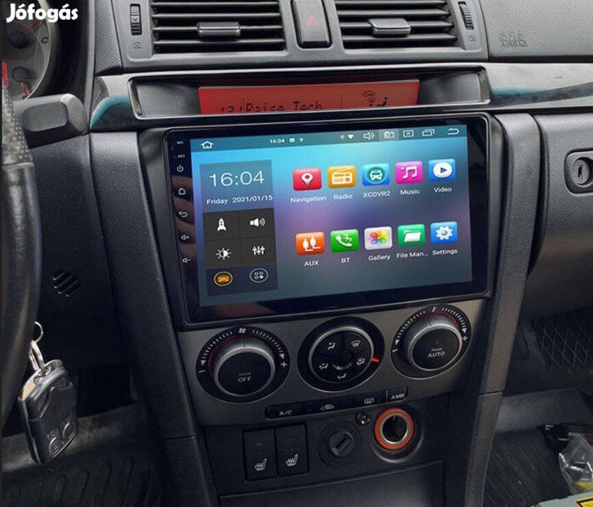 Mazda 3 2003- Carplay Multimédia Android GPS Rádió Tolatókamerával