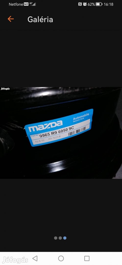 Mazda 3 615 coll lemezfelni 2013ig