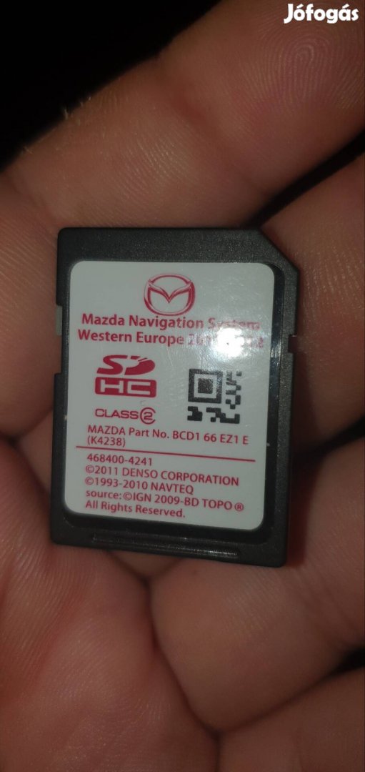 Mazda 3 navigációs kártya ami tool boxal frissithetőn