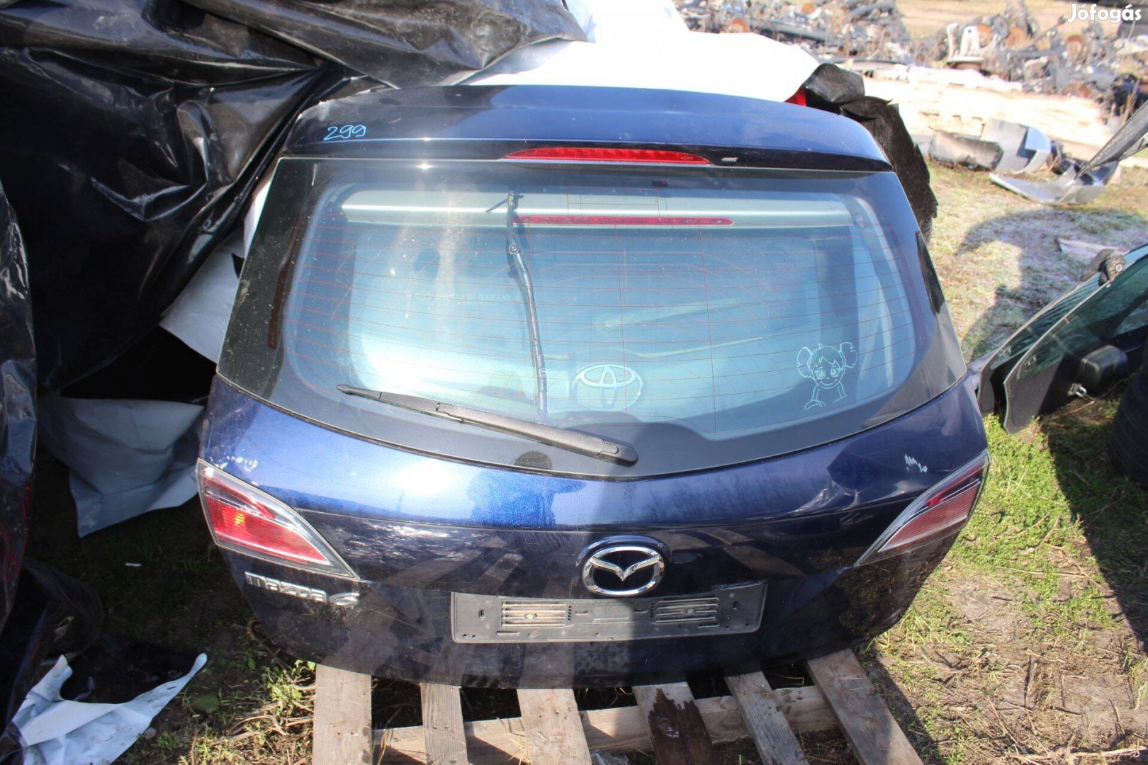 Mazda 5 2009 Csomagtérajtó üresen, szélvédővel (299)