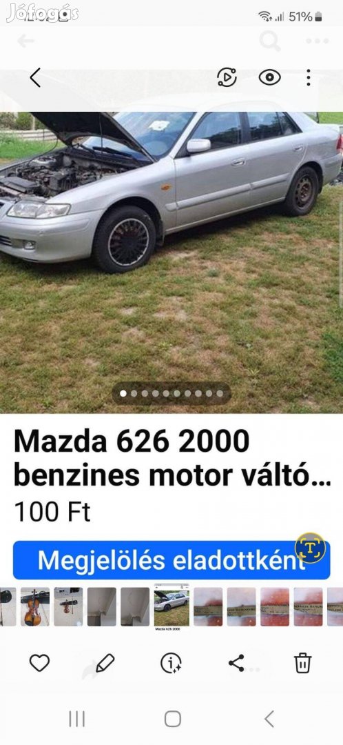 Mazda 626 2000 benzines alkatrészek eladók