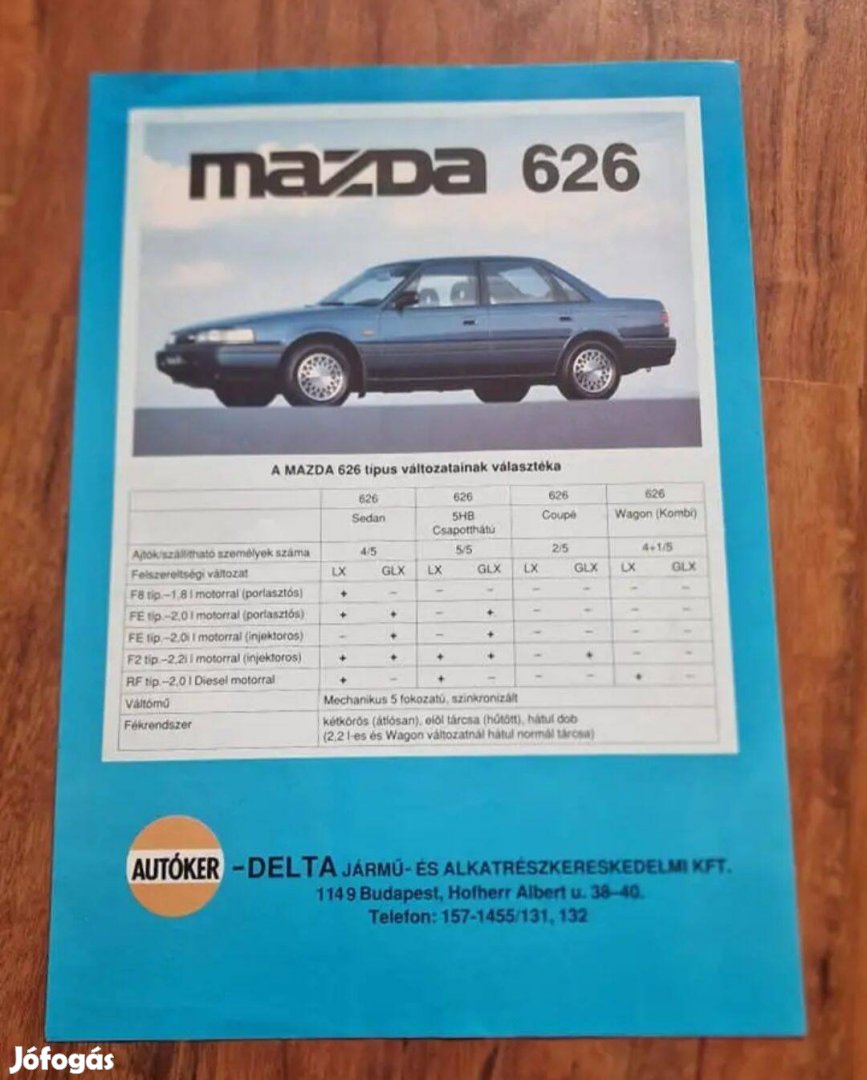 Mazda 626 AUTÓKER Adatlap Az 1990-Es Évekből