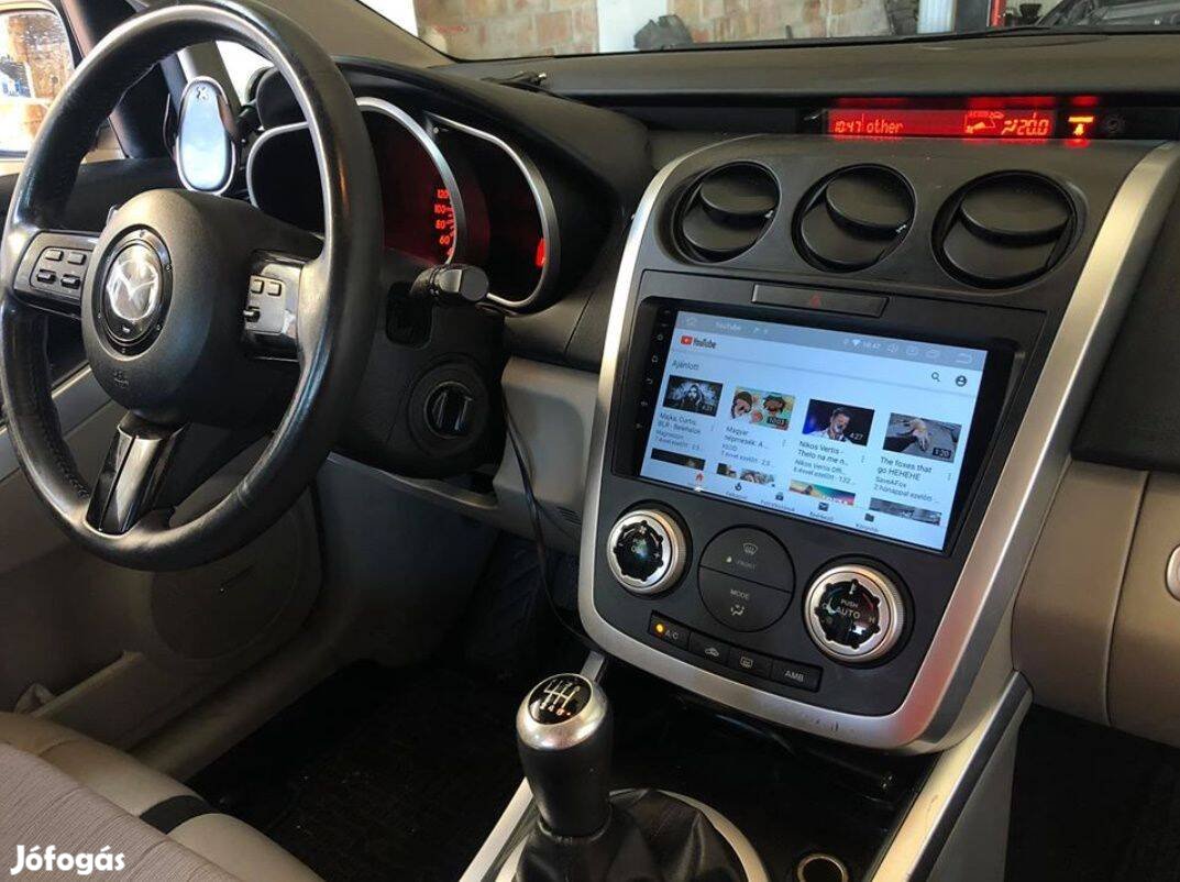 Mazda CX7 Carplay Multimédia Android GPS Rádió Tolatókamerával