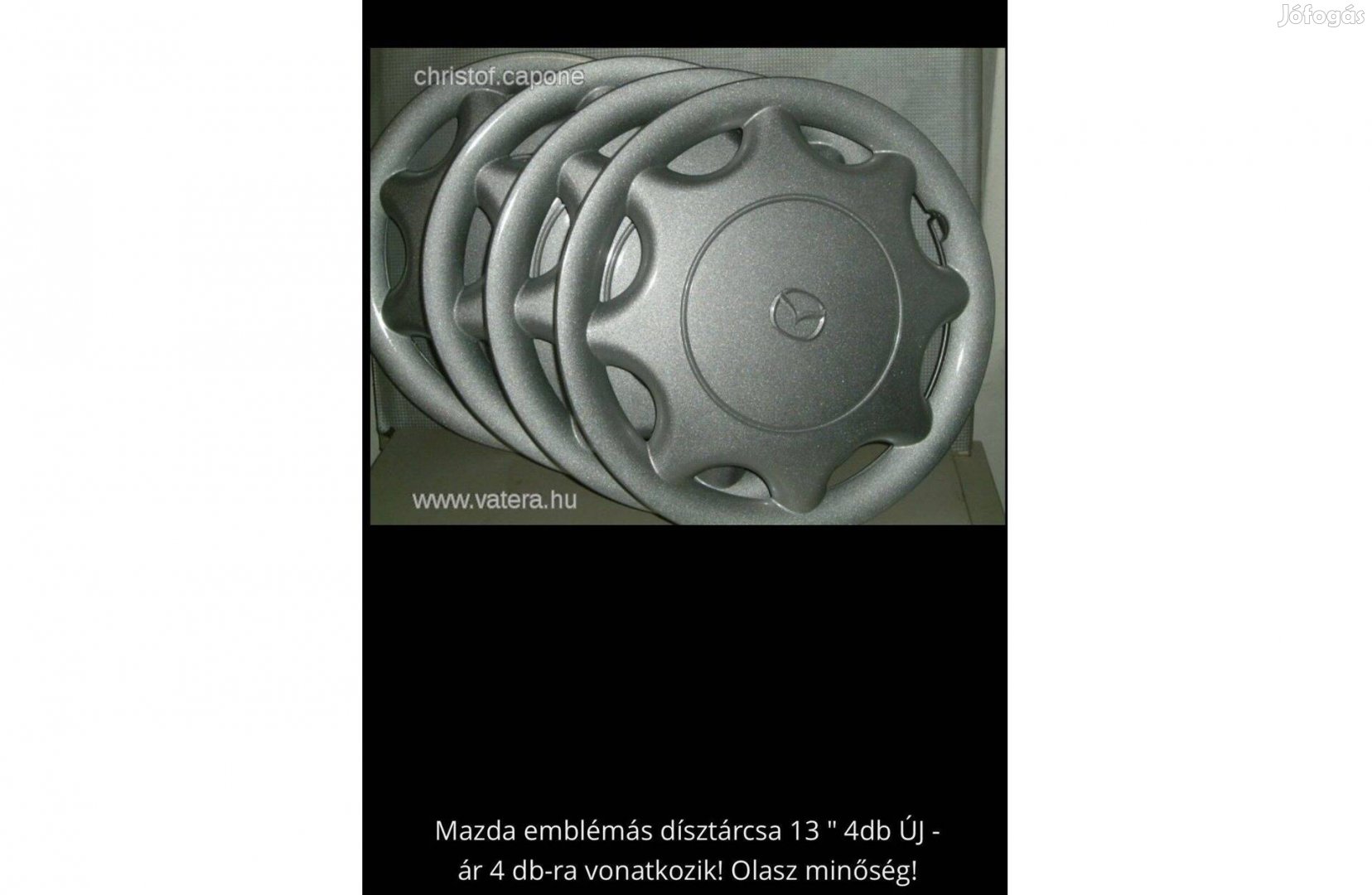 Mazda emblémás dísztárcsa 13" 4db Új - ár 4 db-ra vonatkozik! Olasz mi
