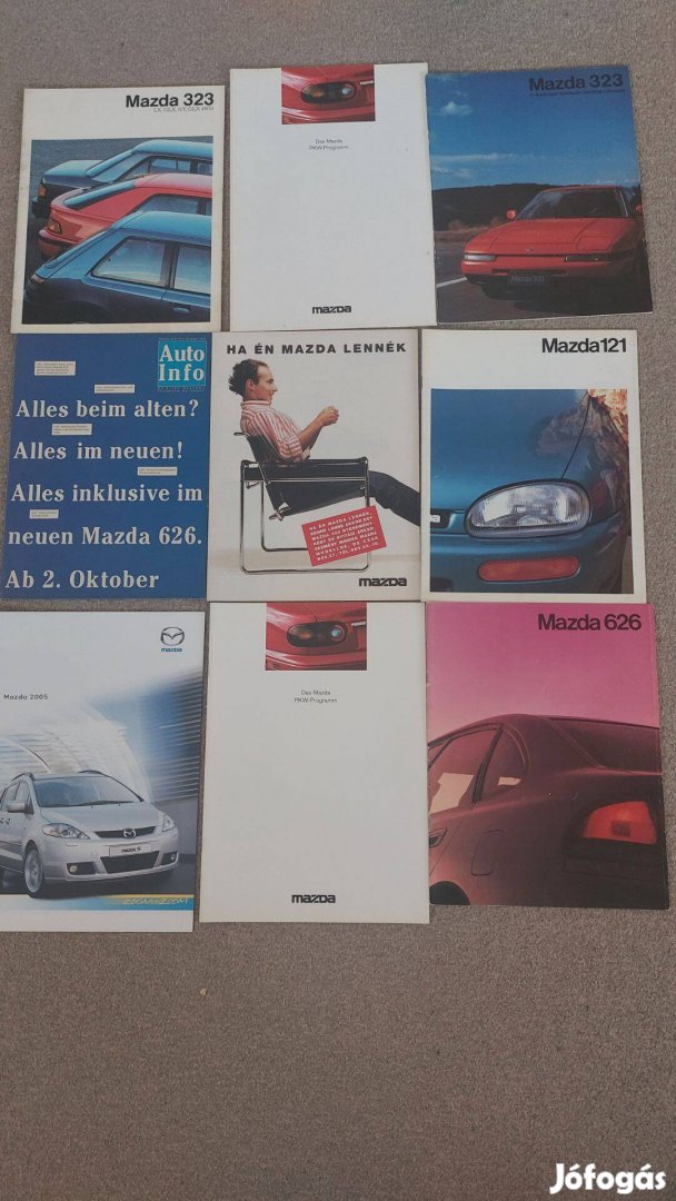 Mazda német nyelvű prospektusok, katalógusok