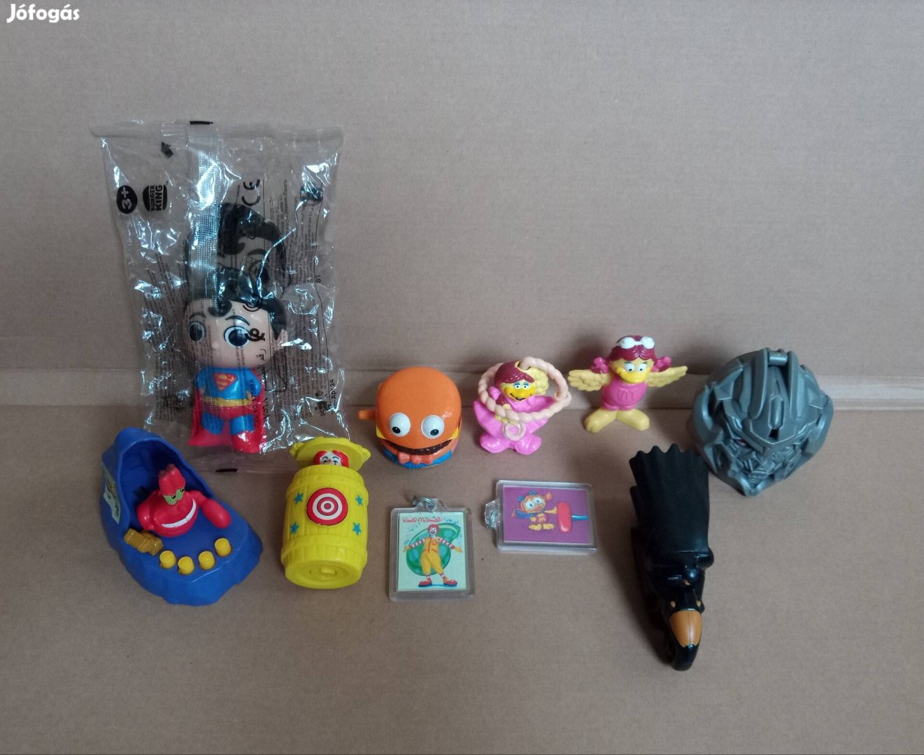 McDonalds és Burger King játékok kulcstartó