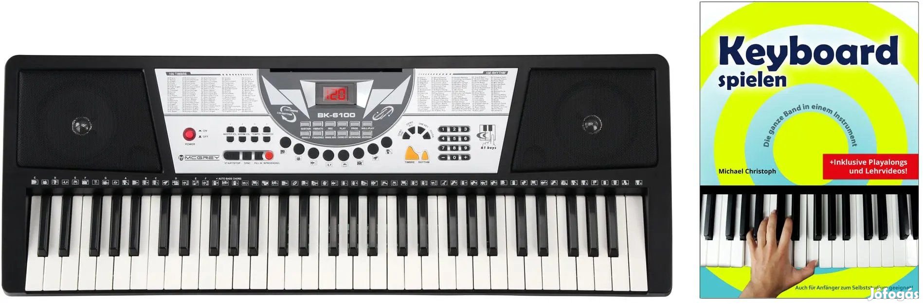 McGrey BK-6100 Kezdő Billentyűzet, 61 Billentyű SET 61 Billentyű,