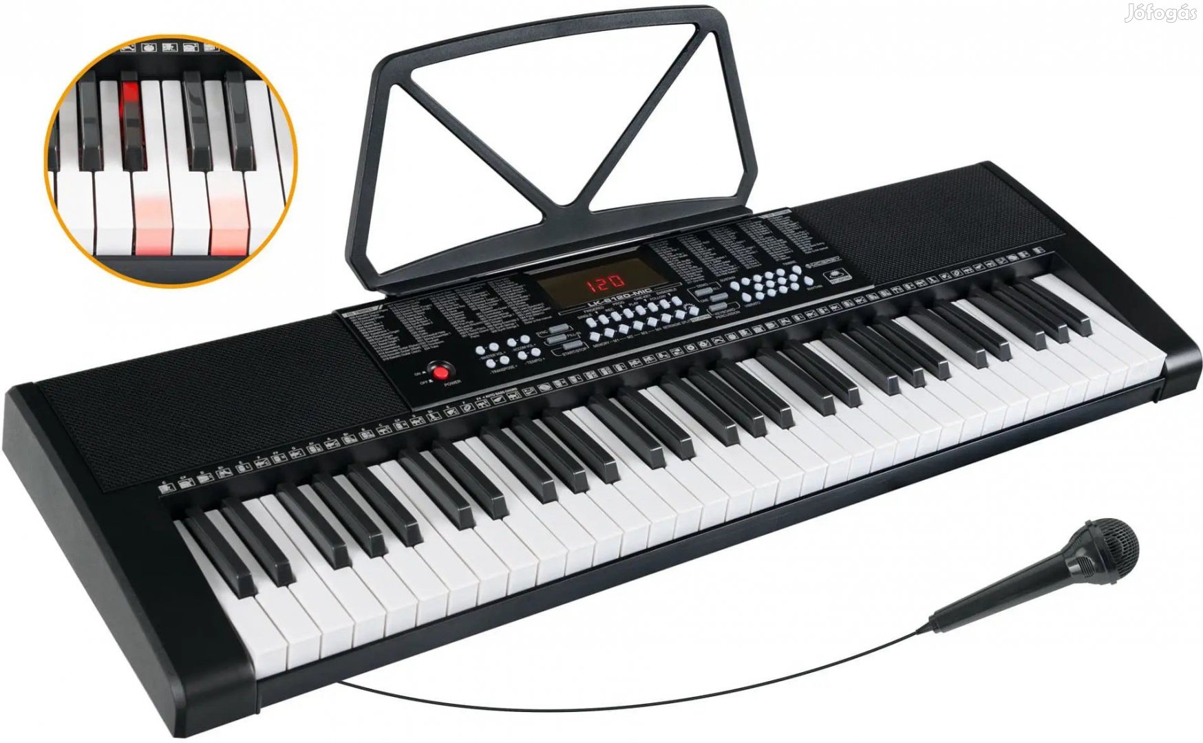 McGrey LK-6120-MIC Világító Billentyűzetes Billentyűs Mikrofonral