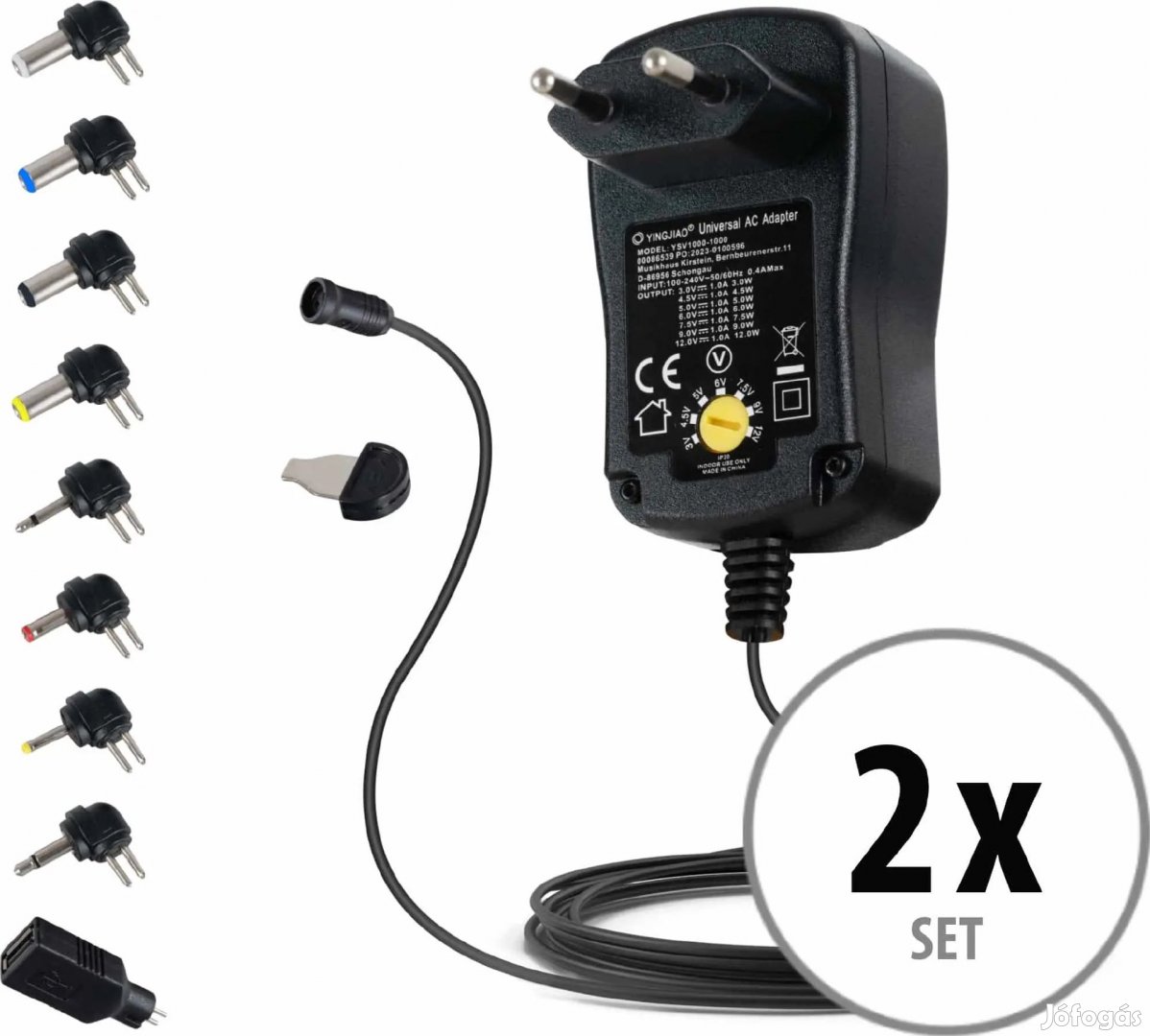 McGrey UAD-1000 univerzális tápegység 1A 2 db-os szett