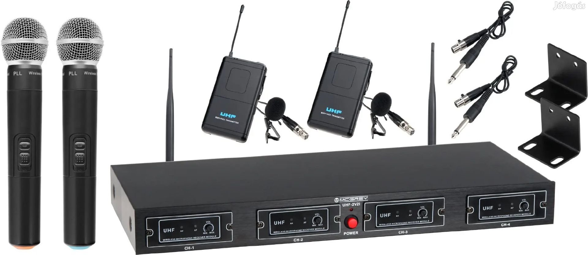 McGrey UHF-2V2I Quad Vezeték nélküli Mikrofon KÉSZLET 2 kézi
