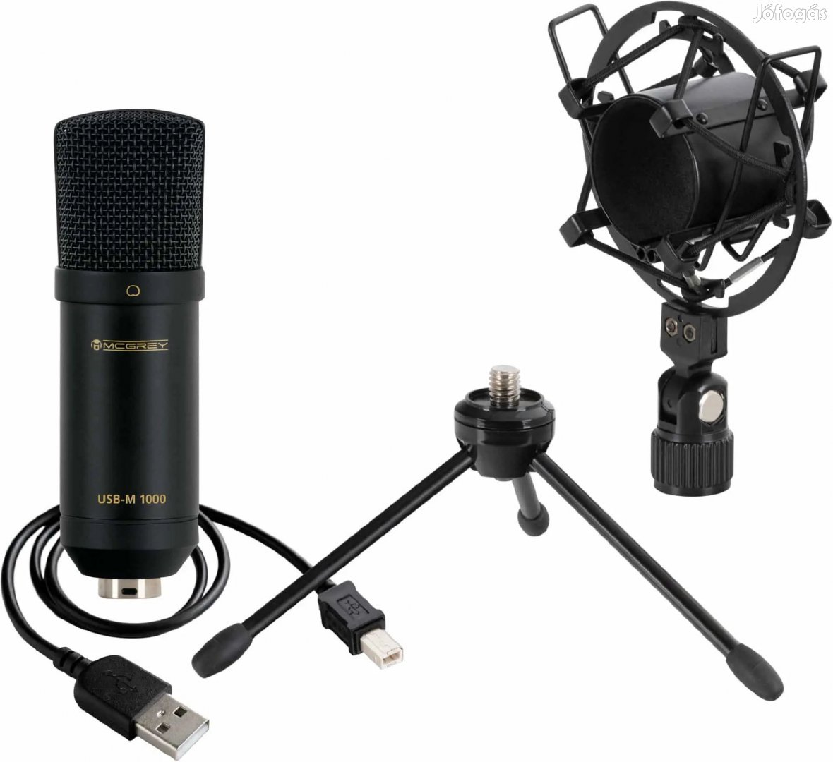 McGrey USB-M 1000 BK podcast kondenzátor mikrofon
