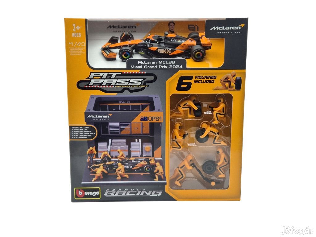 McLaren Pit Stop - boxutca diorama szett - MCL38 F1 #81 (2024) - Osca