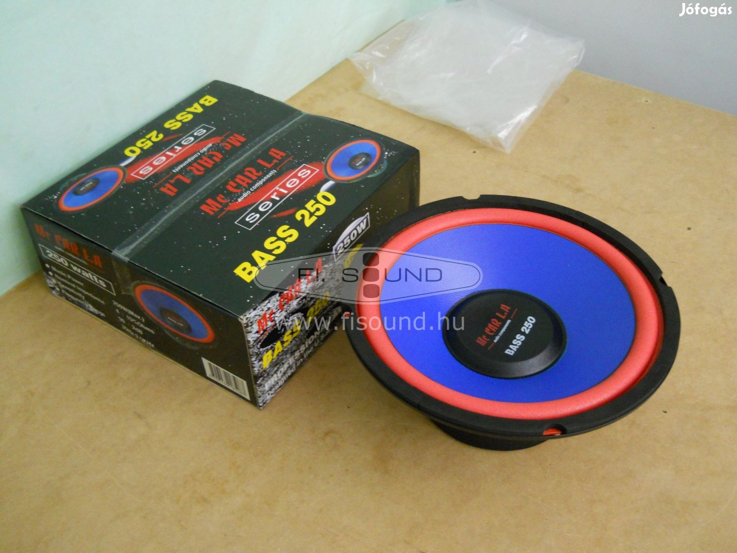 Mc Car Bass 250 ,Új ,250W,4 ohm,1db 250 mm-s autós mélysugárzó