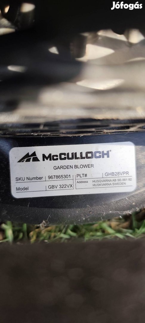 Mccolloch benzines lombszívó, -fúvó