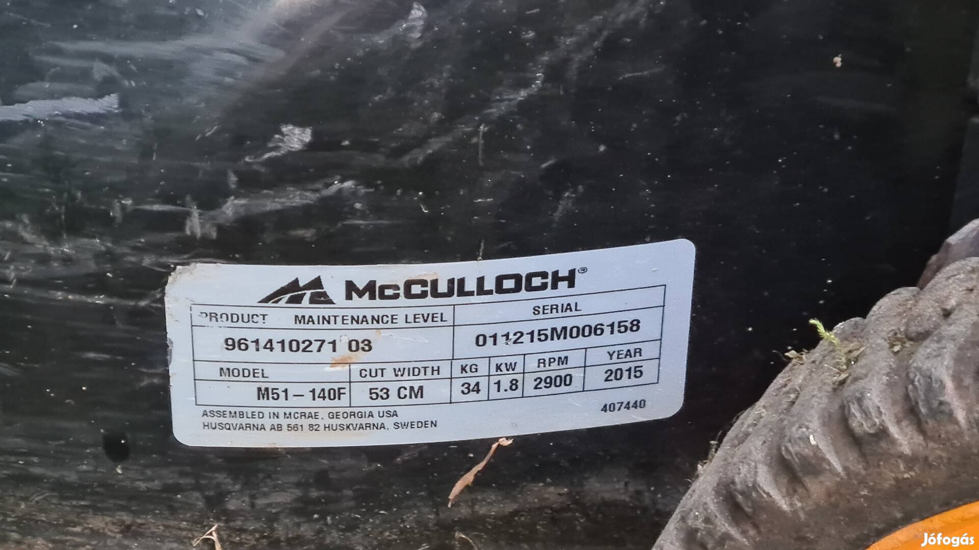 Mcculloch M51-140F önjáró fűnyíró