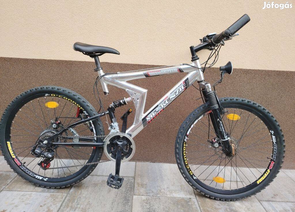 Mckenzie 26"-os MTB, első-hátsó tárcsafékes, aluvázas, összteleszkóp