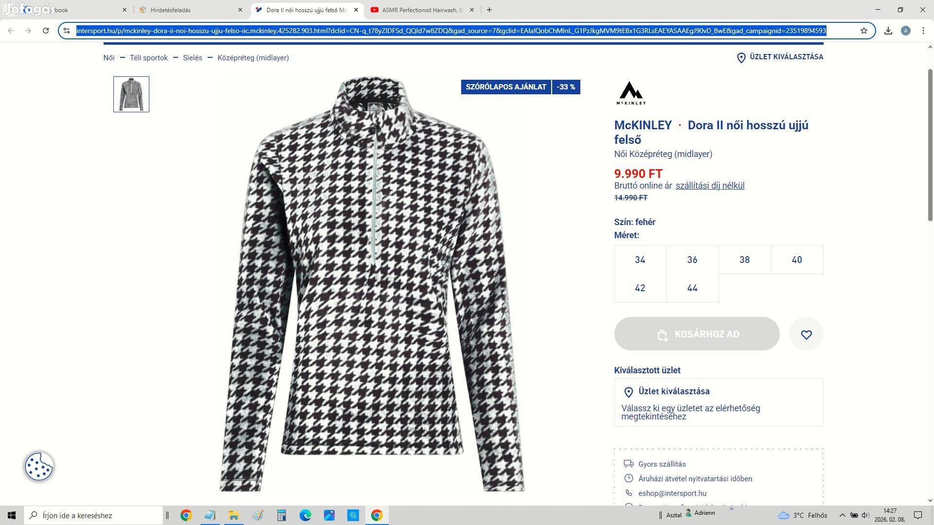 Mckinley Uj női aláöltöző felső