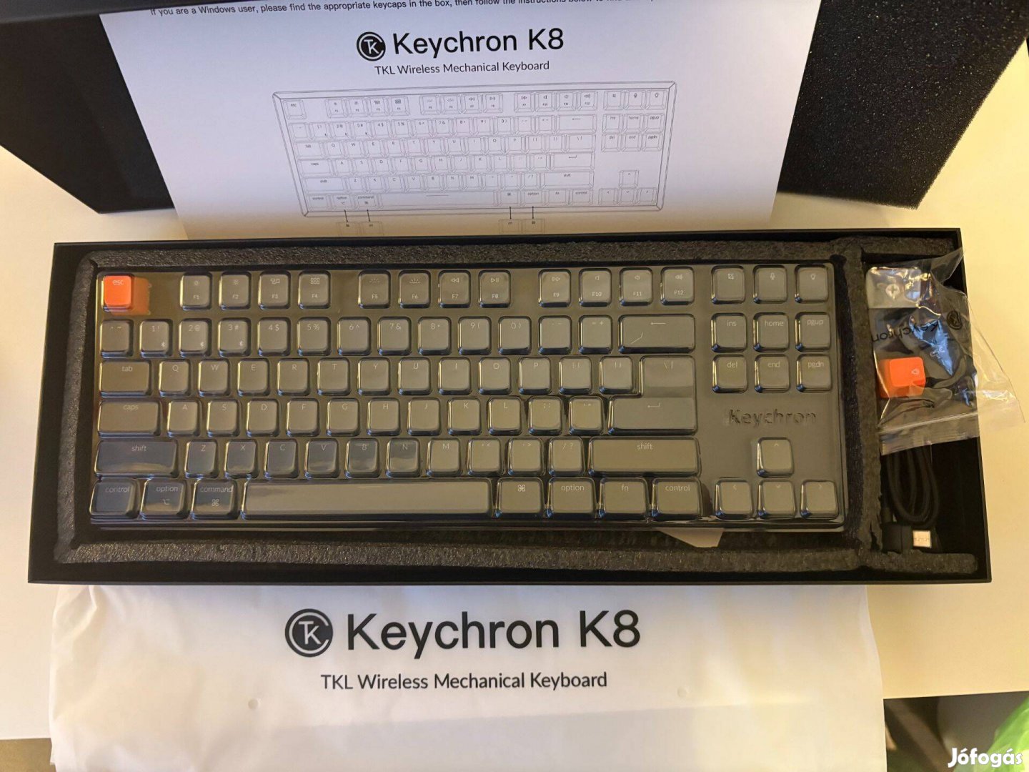 Mechanikus Billentyűzet Keychron K8 Tkl Gateron Hot-Swappable Red Swit