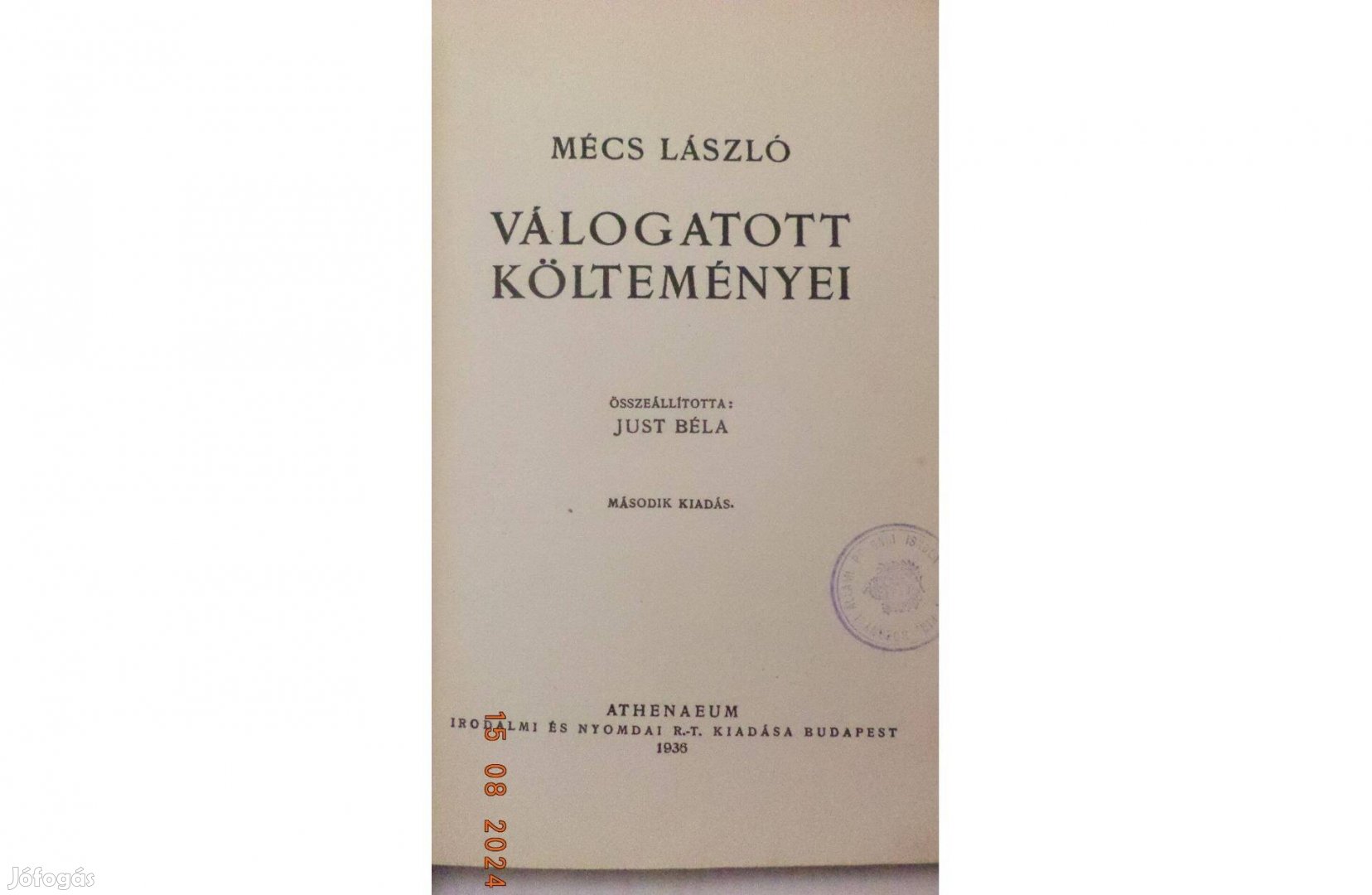 Mécs László : Válogatott költeményrk