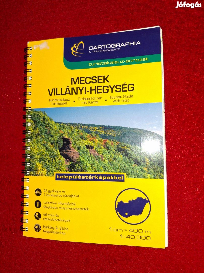 Mecsek és Villányi-hegység turistakalauz térképpel 1:40.000