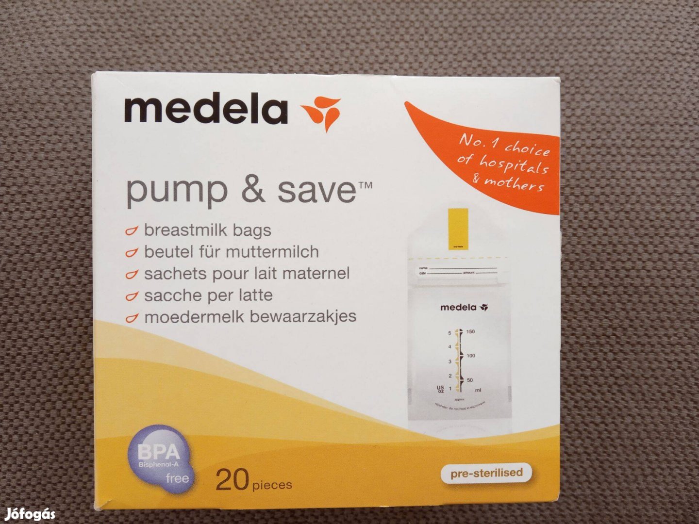 Medela Pump & Save anyatejtároló, anyatejgyűjtő zacskó, tasak új