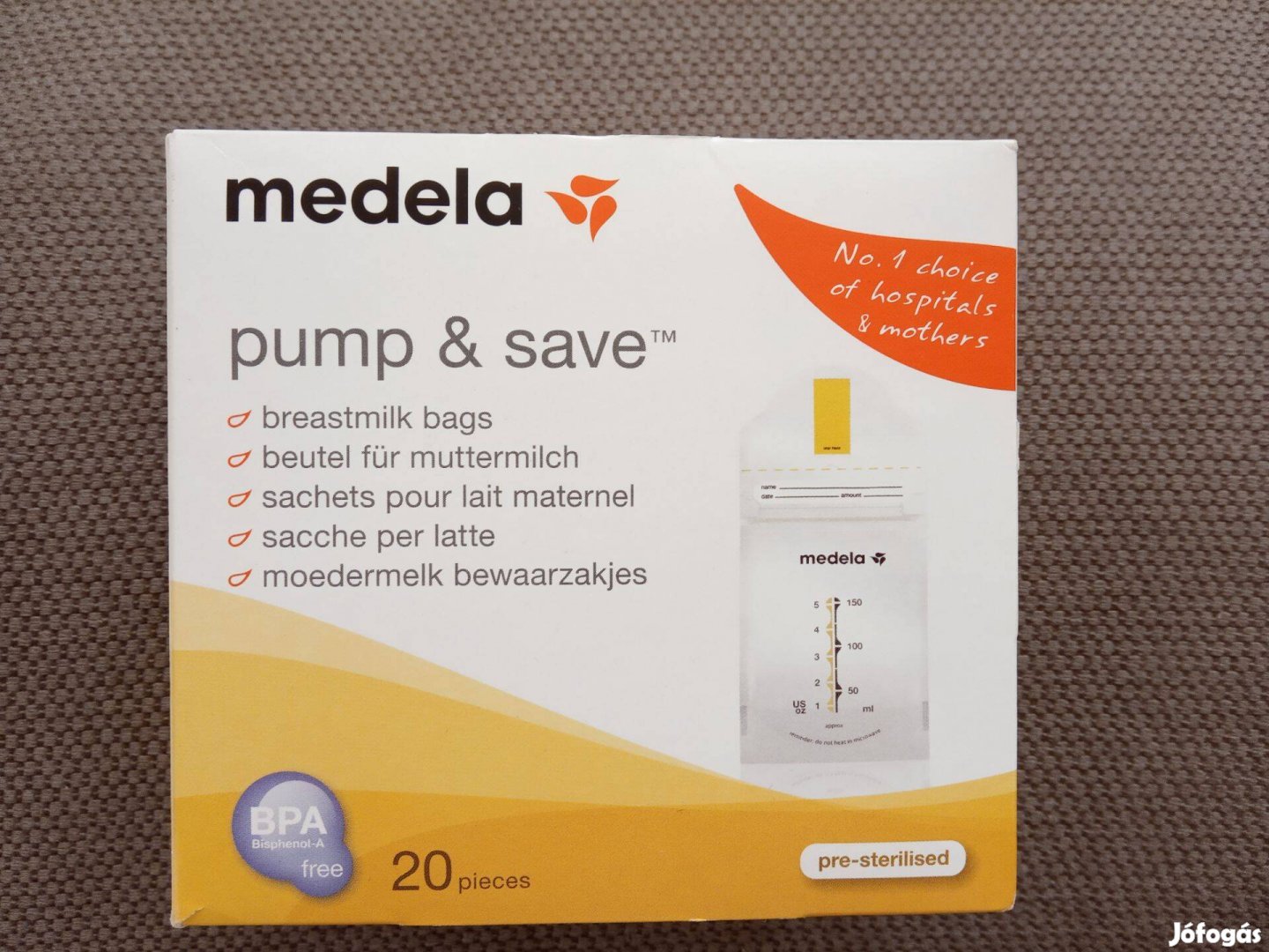 Medela Pump & Save anyatejtároló, anyatejgyűjtő zacskó, tasak új