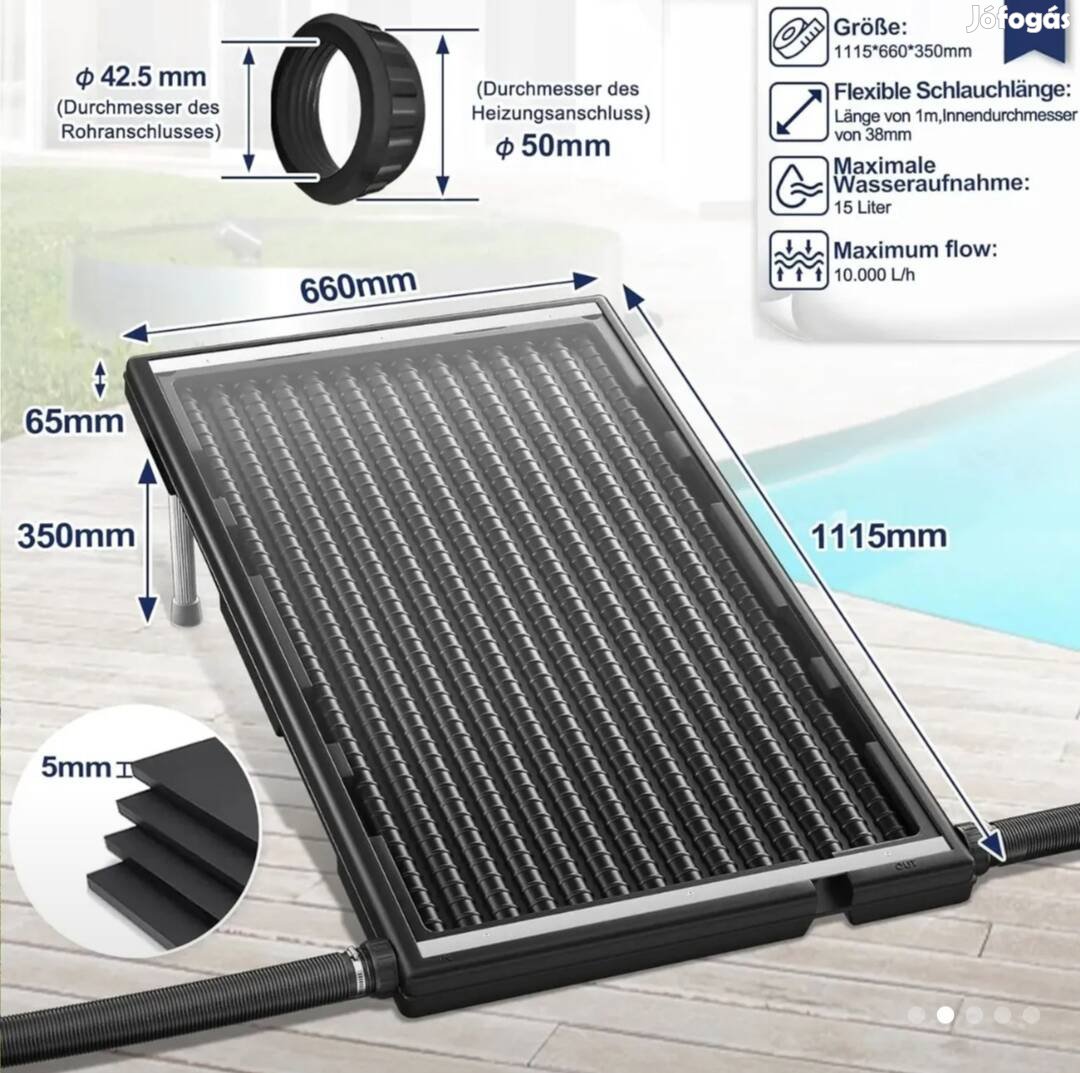 Medence melegítő napkollektor szolár solar