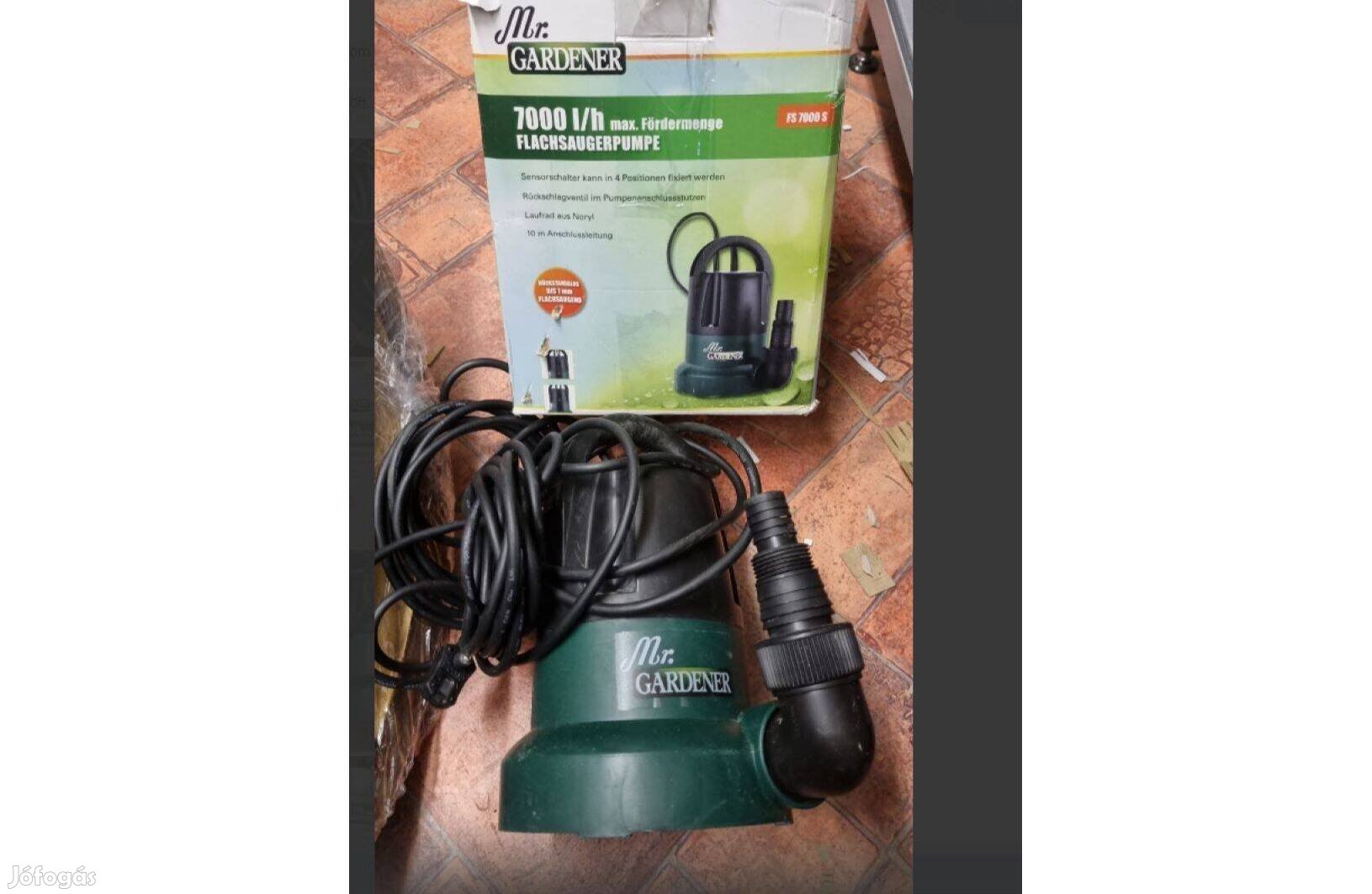 Medencék, csónakok víztelenítéséhez, 400W-os búvár lapos szivattyú