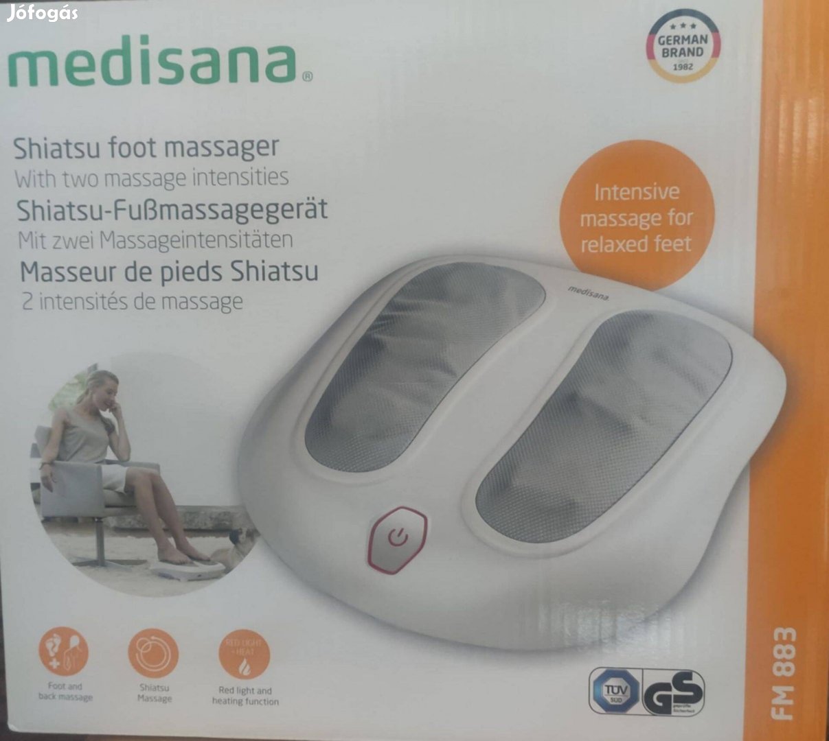 Medisana fm 883 shiatsu láb- és hátmasszírozó