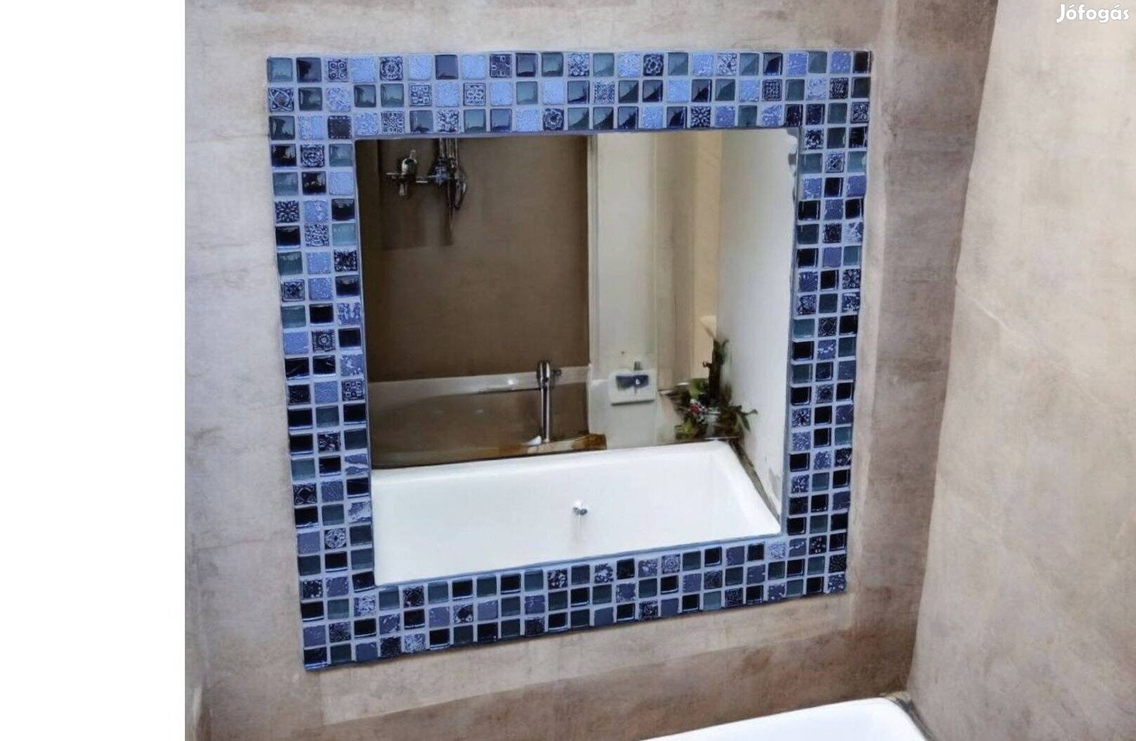 Mediterrán kézműves antik hatású falitükrök 42x42