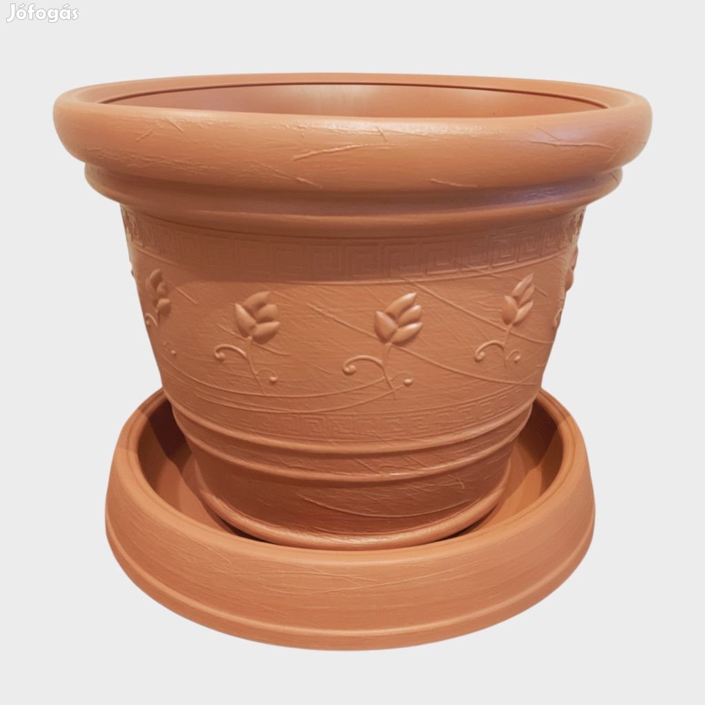 Mediterrán virágcserép ,,extra,, 45cm alátéttel