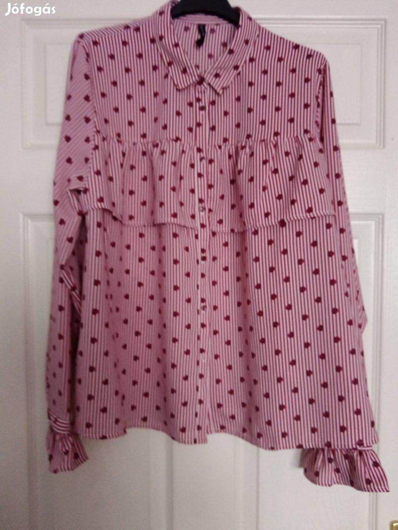 Meggypiros blúz