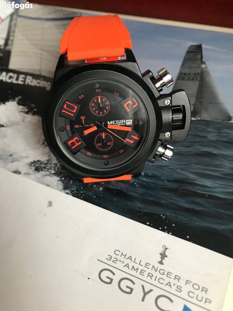 Megir Chronograph karóra!50 méterig vízálló!Új!