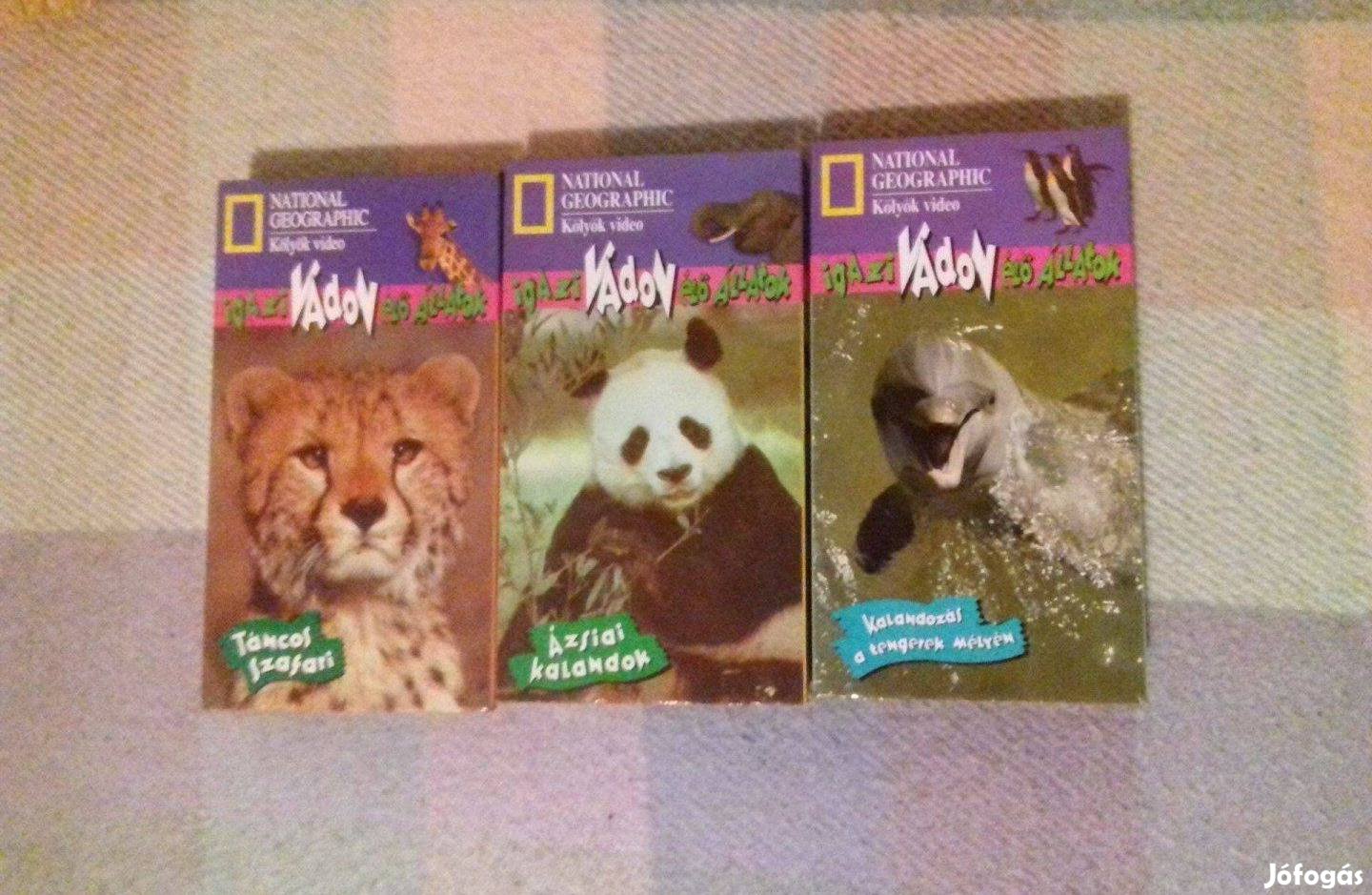 Megkimélt, jó minőségű eredeti természetfilm VHS kazetták